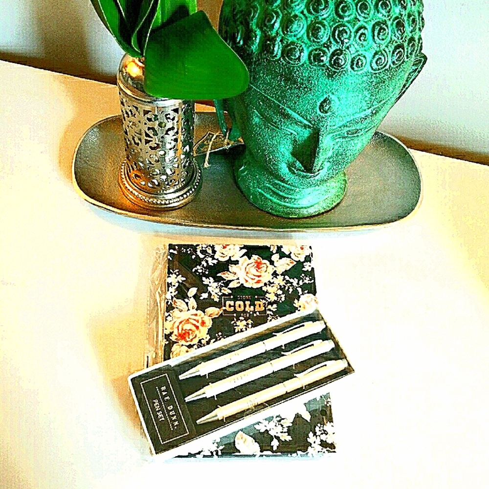 Rae Dunn pen set & Stone Cold Fox notebook NWT